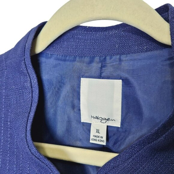 Halogen NWT Blazer Jacket Blue Button Up Closure Cotton Workwear Office size XL - Picture 9 of 12